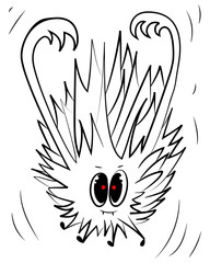Sketch of Prickly, Thorny or Spiky Scribble Monster