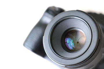 Dslr camera and lens aperture blades