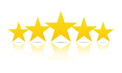 Five stars rating and ranking concept