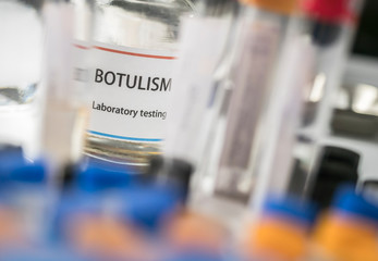 Botulism samples in laboratory, conceptual image