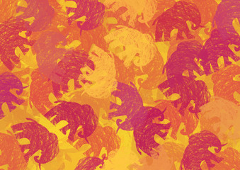 Fototapeta na wymiar abstract colorful animals 2d illustration background.