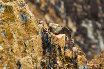  Background of granite. Texture of granite stone. Pattern of roughened surface. Texture of brown stone or rock with minerals