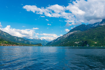 Lake Brienz with a view of Brienz