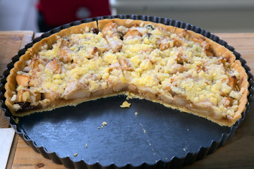 hot quiche for the breakfast