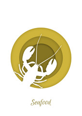 Menükarte für Meeresfrüchte