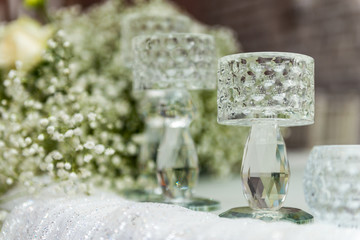 wedding table with flowers