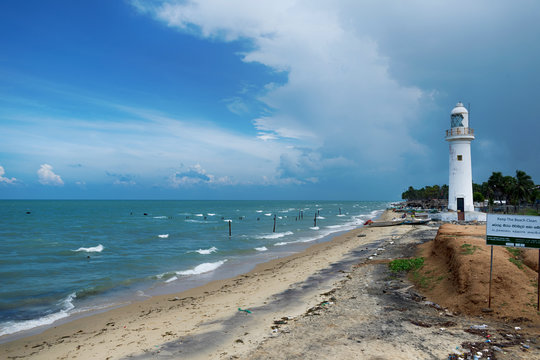 Isolated Light House in Mannar, Sri Lanka