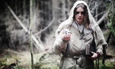 Fairy magician. A sorcerer with a glass sphere, a magical spell and a ritual. Elder with a staff...