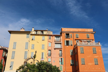 Fototapeta na wymiar mediterranean architecture - Menton - French Riviera