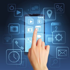 Multimedia icons hand illustration