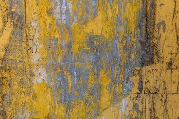 Old Weathered Yellow Painted Wood Texture