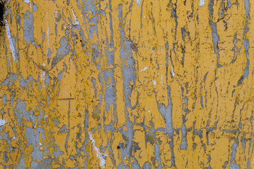 Old Weathered Yellow Painted Wood Texture