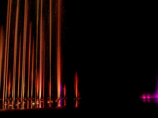  colored decorative dancing water jet led light fountain show at night