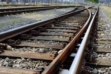 Stillgelegtes Bahngleis f&uuml;r die Hafenbahn