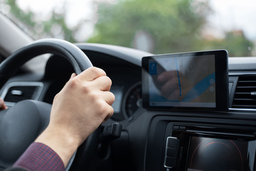 Modern gps navigation system for car