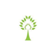 Tree leaf vector logo design, eco-friendly concept