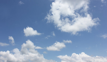 Obraz premium blue sky clouds white natural beautiful