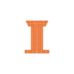 column logo template vector icon design