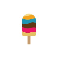 Ice cream logo template vector icon flat design