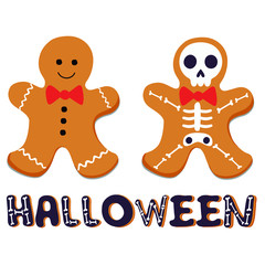 Funny Halloween art, vector Illustration