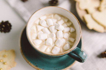 A cup of chocolate with
