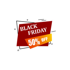 Black friday sale banner promotion advertising tag price