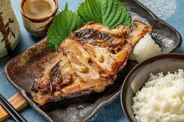 銀タラカマの塩焼き
