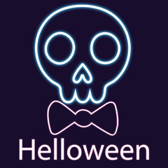  Funny Halloween art, neon Illustration