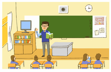 教室と先生