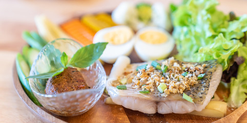 grilled sea bass chili paste