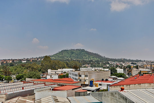 MEXICO CITY, CDMX / MEXICO - July 07, 2019: A panoramic view of the Iztapalapa sector of Mexico City