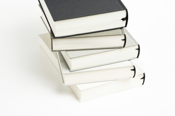 A Disarrayed Stack OF Cloth Bound Books