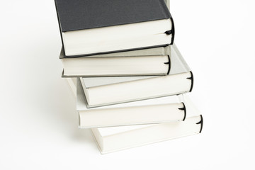 A Disarrayed Stack OF Cloth Bound Books