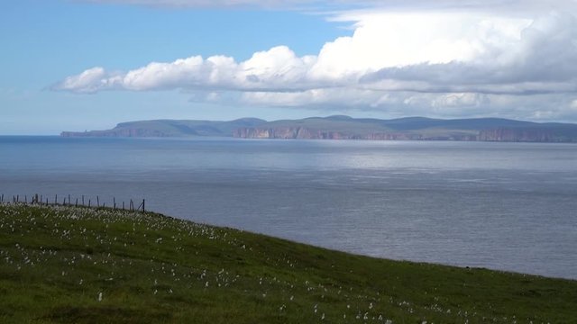 Orkney Islands as seen from Dunnet Head, the most northerly point of the mainland of Great Britain.