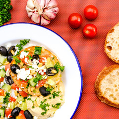 Healthy Mediterranean Style Breakfast