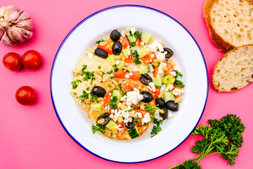 Healthy Mediterranean Style Breakfast