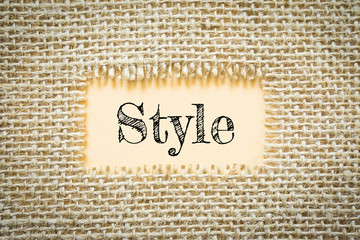 Text Style on paper Orange has Cotton yarn background you can apply to your product.