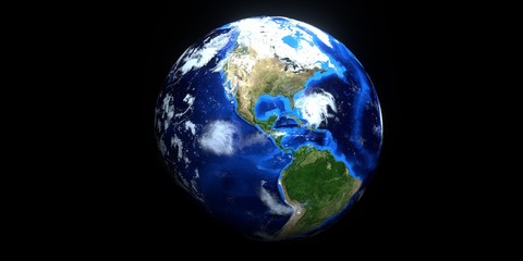 Extremely detailed and realistic high resolution 3d illustration of Hurricane Dorian approaching the US east coast. Shot from Space. Elements of this image are furnished by NASA.