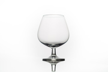 close up of wine glass isolated