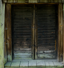 detail of wooden door