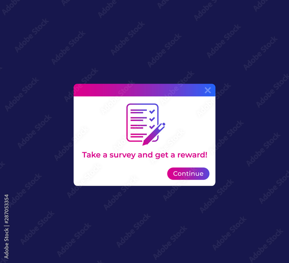 Canvas Prints Survey banner, vector template