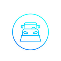 snowplow line icon
