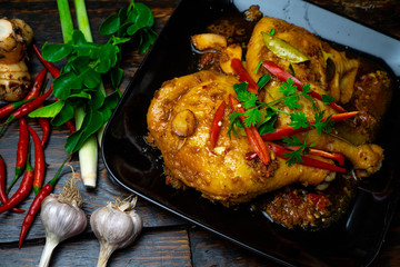 steamed Chicken with herbs
