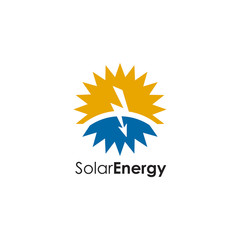 Solar energy logo design inspiration vector template