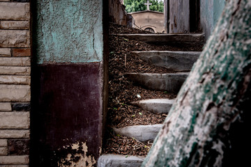 Stairs at the Coptic cemetery in Cairo
