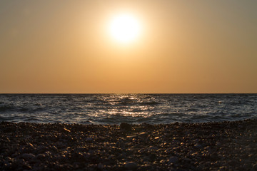 sunset over the sea romantic evening in the tropics