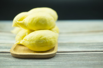 Beautiful yellow durian, ready to eat