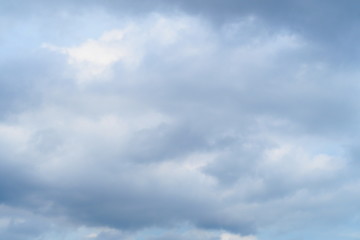 Beautiful blue sky and white clouds on a cloudy day in vintage tone for background and wallpaper. Natural and inspirational concept