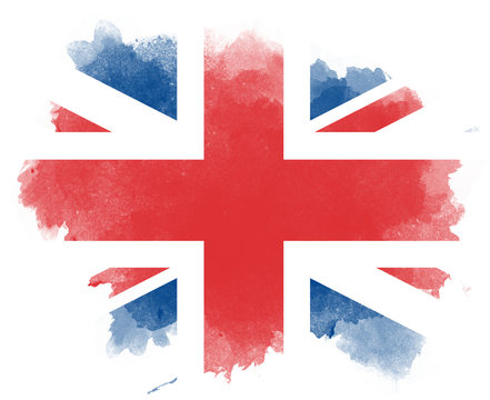 Gro&szlig;britannien Wasserfarben Flagge