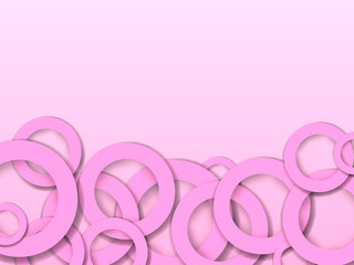 Abstract round pink background. Vector illustration